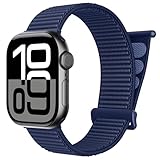 Coiwxmoi Cinturini Nylon Compatibile con Cinturino Apple Watch 40mm 38 mm 41 mm 42 mm 44 mm 45 mm 46 mm 49 mm Donne Uomo,Soft Sport Loop per iWatch 11 10 9 8 7 6 5 4 3 Se Ultra 2 1,Blu