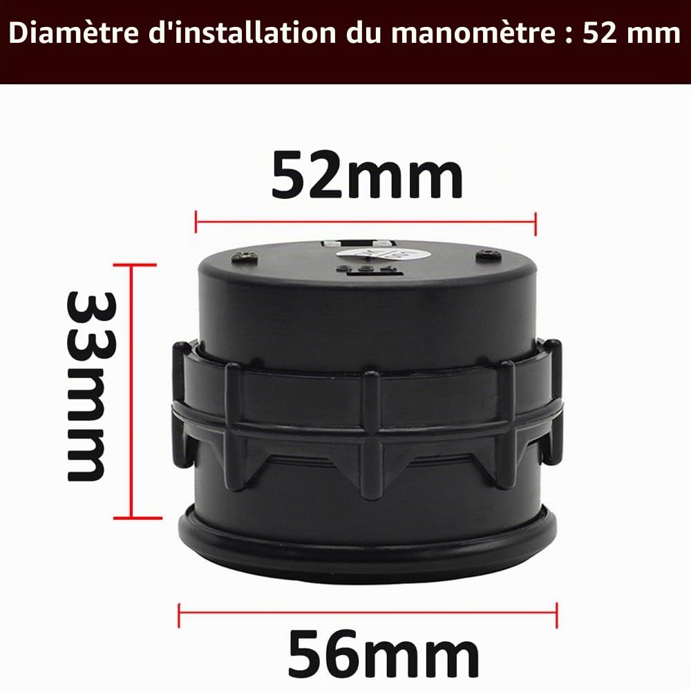 ETOPARS Universelle Voiture Jauge de Tension 2 Pouces 52mm Voltmètre Jauge Numérique Tension Manometre Rouge Lumière Indicateur Voltmètre Testeur Instruments Volt