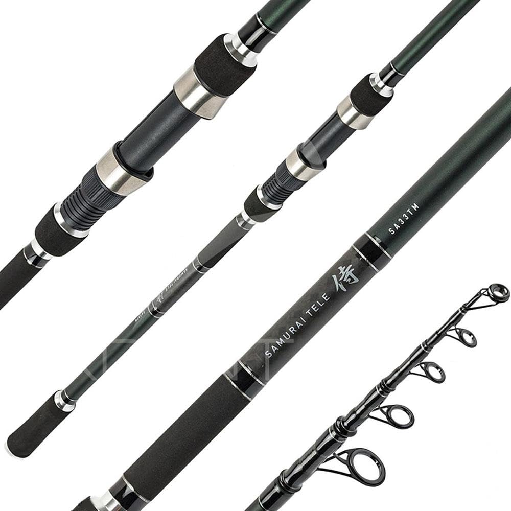 Daiwa - Bastón para carnasal Samurai 33 TM - 3,30 m - 200 g - P.20-60 g - Enc.107 cm - Telescópico - SA33TMCF