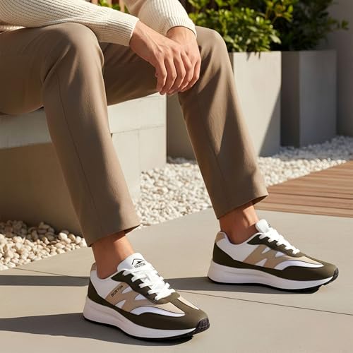 Image of BRUTON Fyrox-617 Men's Running Shoes | Lightweight Sports Shoes for Men | Comfortable Walking Jogging Gym Shoes | Lace-Up Flexible Daily Use Footwear