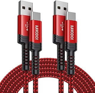 USB C Charger Cable 3M 2-Pack,QC3.0 Fast Charge USB to USB Type C Braided Long Cable Compatible with PS5 Controller,Samsung Galaxy S21 S20 S10 S9 A52s A02s A03s A13 A21s/22/20,Xiaomi,Nintendo Switch