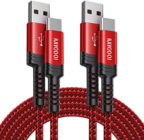 USB C Charger Cable 3M 2-Pack,QC3.0 Fast Charge USB to USB Type C Braided Long Cable Compatible with PS5 Controller,Samsung Galaxy S21 S20 S10 S9 A52s A02s A03s A13 A21s/22/20,Xiaomi,Nintendo Switch
