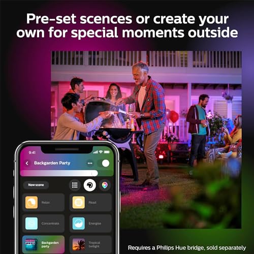 Philips Hue Impress, Lampada da terra LED smart, 40 cm, Nero - 12
