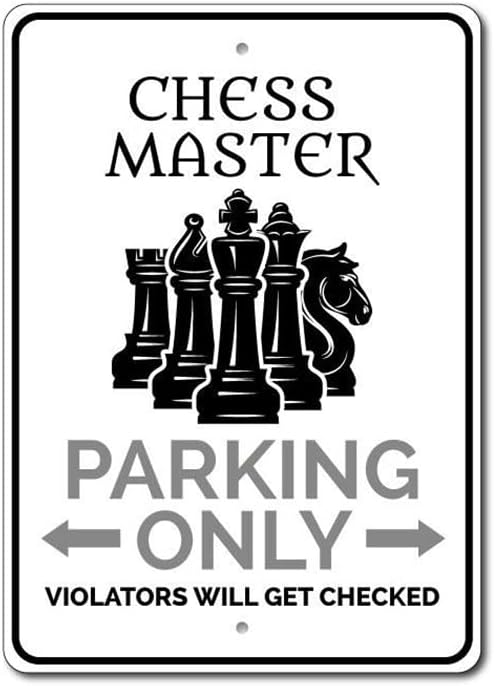 Chess Master Sign, Chess Master Parking Sign, Chess Lover Aluminum Sign - 10" x 14"