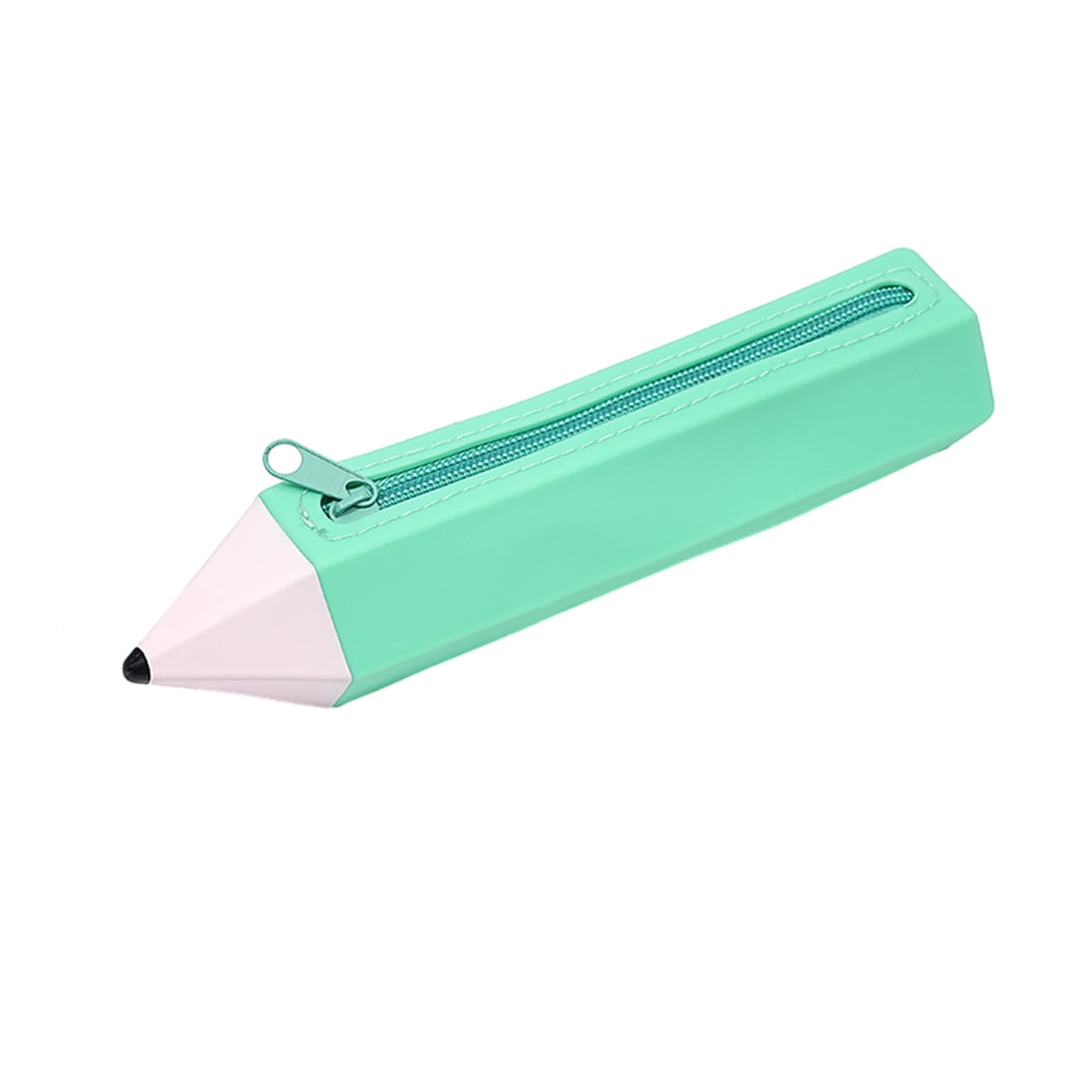 bayicie Pencil Case Large Capacity Pencil-Shaped Silicone Pencil Case for Students Zippered Stationery Storage Multifunctional Travel