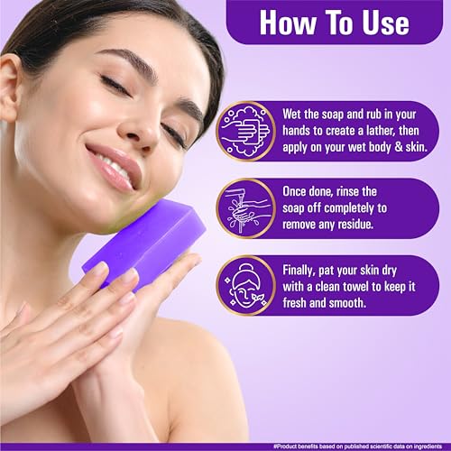 Image of Multani Natural Lavender Soap - 125 gm (Pack Of 3) | Gently Cleanses & Helps Relieve Stress | Paraben Free | Clinically Teste | For All Skin Types | Soap For Men & Women