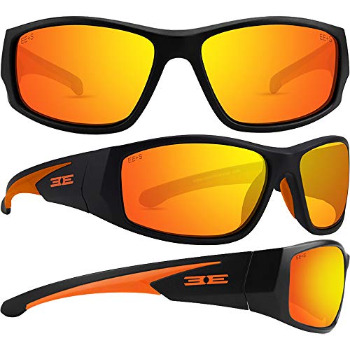 Epoch Eyewear Salerno Sport Sunglasses 2 Pair Black Frame Smoke Lens Black Orange Frame Orange Mirror Lens3