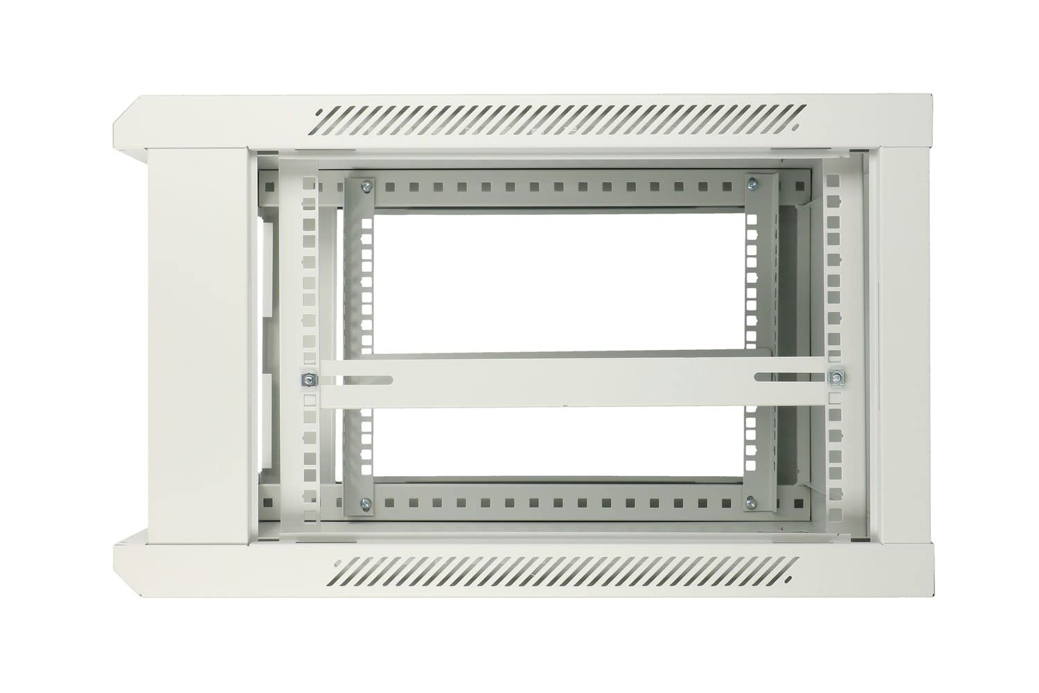 Rack A Parete Extralink 19" 6U 600x450 Mm – Armadio In Vetro E Acciaio Per Server E Rete, Grigio