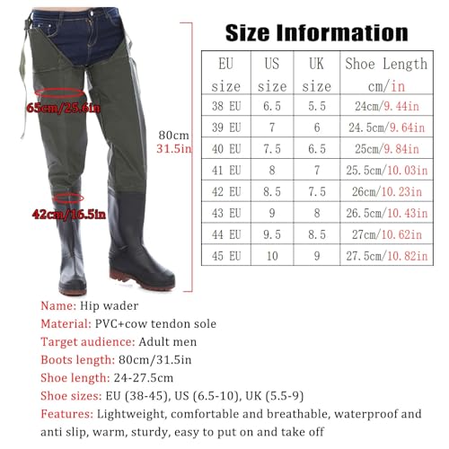 Botas de pesca antideslizantes y resistentes de 80 cm con impermeabilidad total para cazadores 2