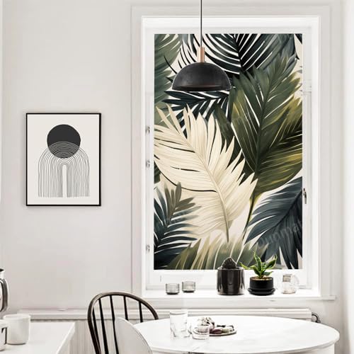 Vinilo decorativo para ventana de vidrio translúcido tropical miniatura 6