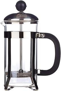 Machine À Café De Brassage Française, Pot De Presse Français en Verre, Cafetière en Acier Inoxydable Infusé À La Main, Cafetière À Saveur Maximale avec Filtre en Acier Inoxydable,350ml