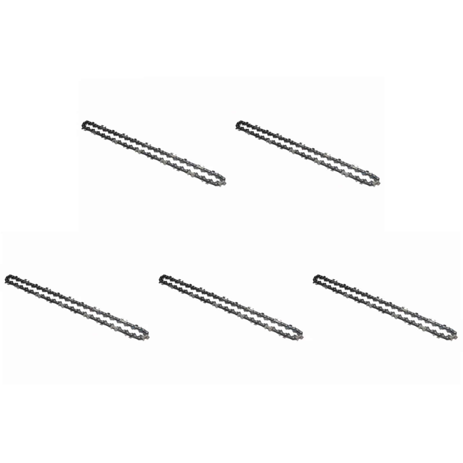Cadena de motosierra Metal 12 pulgadas, 22 dientes, 45 eslabones transmisión, repuestos sierra, cuchillas acero 3/8 pulgadas para corte Cadena de corte de madera(5pcs)