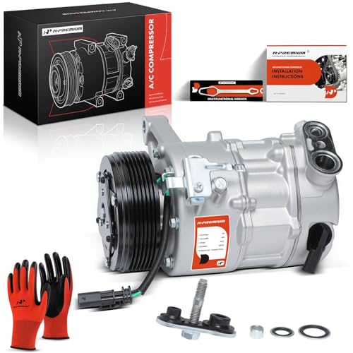 A-Premium AC Compressor with Clutch Compatible with Chevrolet Traverse 2013-2023, Traverse Limited 2024 & GMC Acadia 2013-2016, Acadia Limited 2017 & Buick Enclave 2013-2024 & Cadillac XTS 2013-2019