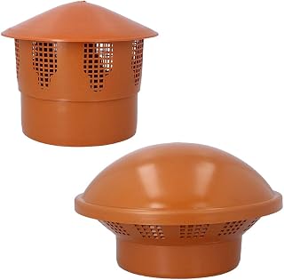 Kanalisationsentlüfter Dachentlüftung Ø DN 160 mm ORANGE | Dachentlüfter PP Entlüftungshaube Kunststoff Abwasserentlüftung Belüftungsdach
