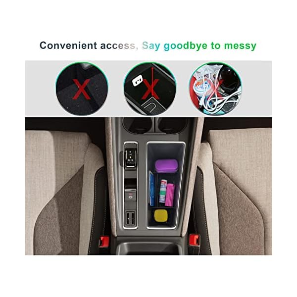 GAFAT Skod-a Enyaq iV 2021-2024 2025 Mittelkonsole Aufbewahrungsbox, Enyaq 2023 Organizer Tray Handschuhfach Unten die Mittelkonsole, Kompatibel mit Skoda Enyaq ZubehÃ¶r – Bild 7