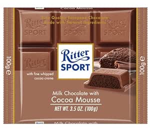 Ritter Sport Milk Chocolate with Cocoa Mousse, 3.5-Ounce (Pack of 11)