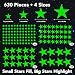 AOWDIAO Glow in The Dark Star Stickers – 630 Pieces (4 Sizes) – Luminous Ceiling & Wall Decor for Kids’ Bedroom, Nursery, Party