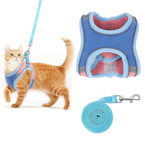 Kcysta Cat Harness and Lead Set Escape Proof, Cat Vest Harness and Leash Set