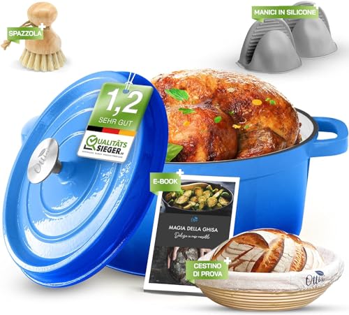 ToCi Pentola in Ghisa per Pane da Forno 2 in 1 - Adatta a Tutti i Tipi
