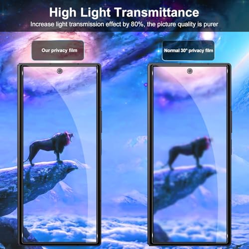 Image of PreCure (2+1 Pack) Privacy Tempered Glass for Samsung Galaxy Z Fold 7 5G / Z Fold7, Anti-Spy Screen Protector + Camera Lens Protector, 9H Hardness, Anti-Scratch, Bubble-Free, HD Clear