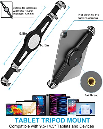 Abrazadera de cámara para coche con tornillo de asiento ajustable para Surface y Galaxy Tabs 2