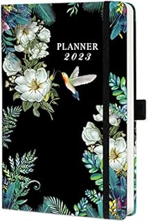 2023 Diary A5 Page a Day, Daily Diary 2023 from Jan 2023 to Dec 2023, Academic Productivity A5 Daily Planner with Monthly Tabs, Pen Loop and Inner Pocket, 21×14.5×2.5cm
