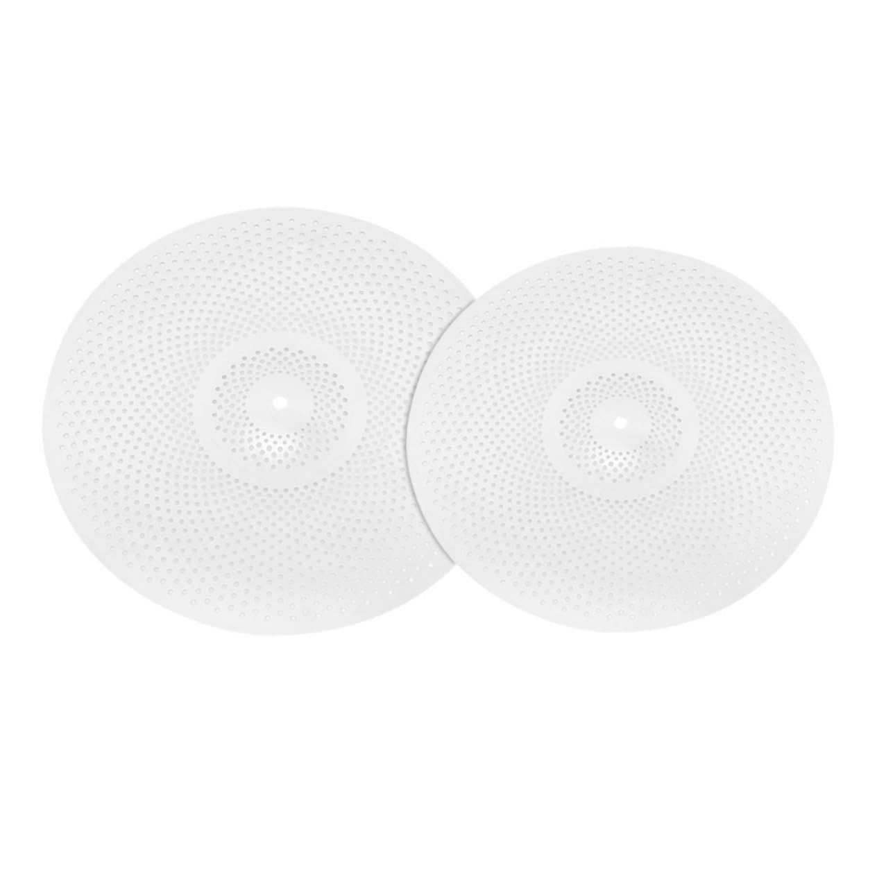 ibasenice Piatti Silenziosi Riduce Vibrazione Continua e Leggeri in Lega Argento per Batteria Accessori per Kit di Batteria Jazz Set 2 Pezzi