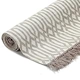 Color: Gris taupe; Material: 100% algodón; Dimensiones: 160 x 230 cm (ancho x largo)