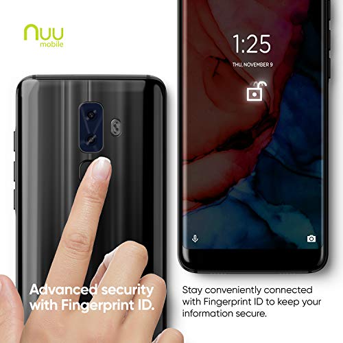 NUU Mobile G3 Plus Unlocked Cell Phone 64GB + 4GB RAM 4000 mAh Battery - 5.7" Android 8.1 Oreo Smartphone - Onyx Black