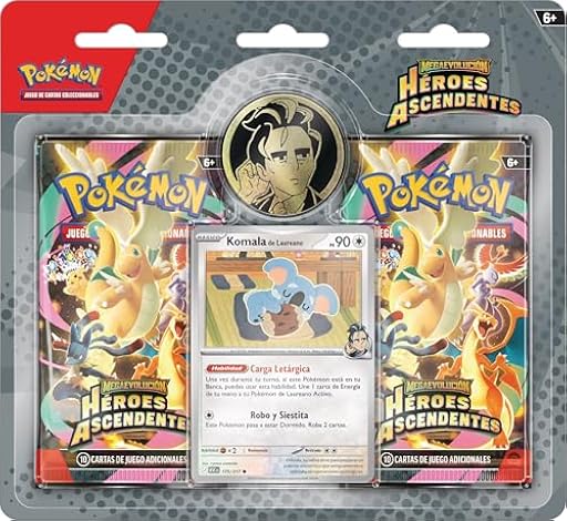Pokémon: Colección Laureano de Megaevolución-Héroes Ascendentes (1 Carta holográfica de promoción, 1 Moneda y 2 Sobres de Mejora) | Ya disponible en tu tienda friki favorita! En mundofriki.es! Pokémon: Colección Laureano de Megaevolución-Héroes Ascendentes (1 Carta holográfica de promoción, 1 Moneda y 2 Sobres de Mejora) | Ya disponible en tu tienda friki favorita! En mundofriki.es!