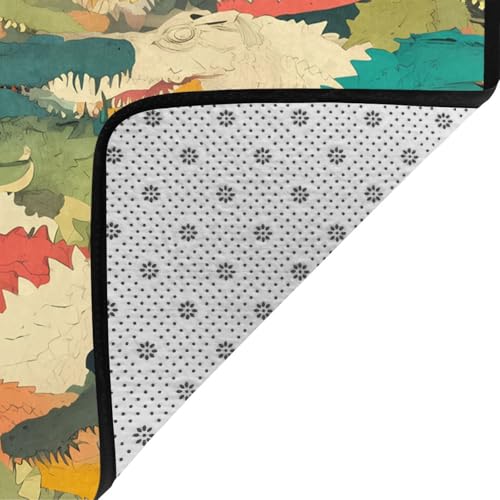Tapis de sol doux peau de crocodile HYTTER pour réchauffer un sol froid
