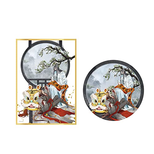 アニメ「魔道祖師」魏無羨&藍忘機 アクリルスタンド アニメ周辺 公式グッズ (色紙&バッジ(寅客望春Ver.))