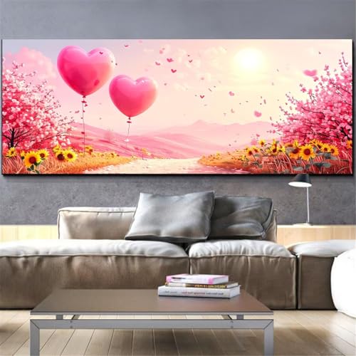 Kit diamond painting tournesol ballon peinture diamant numéro 60x120cm