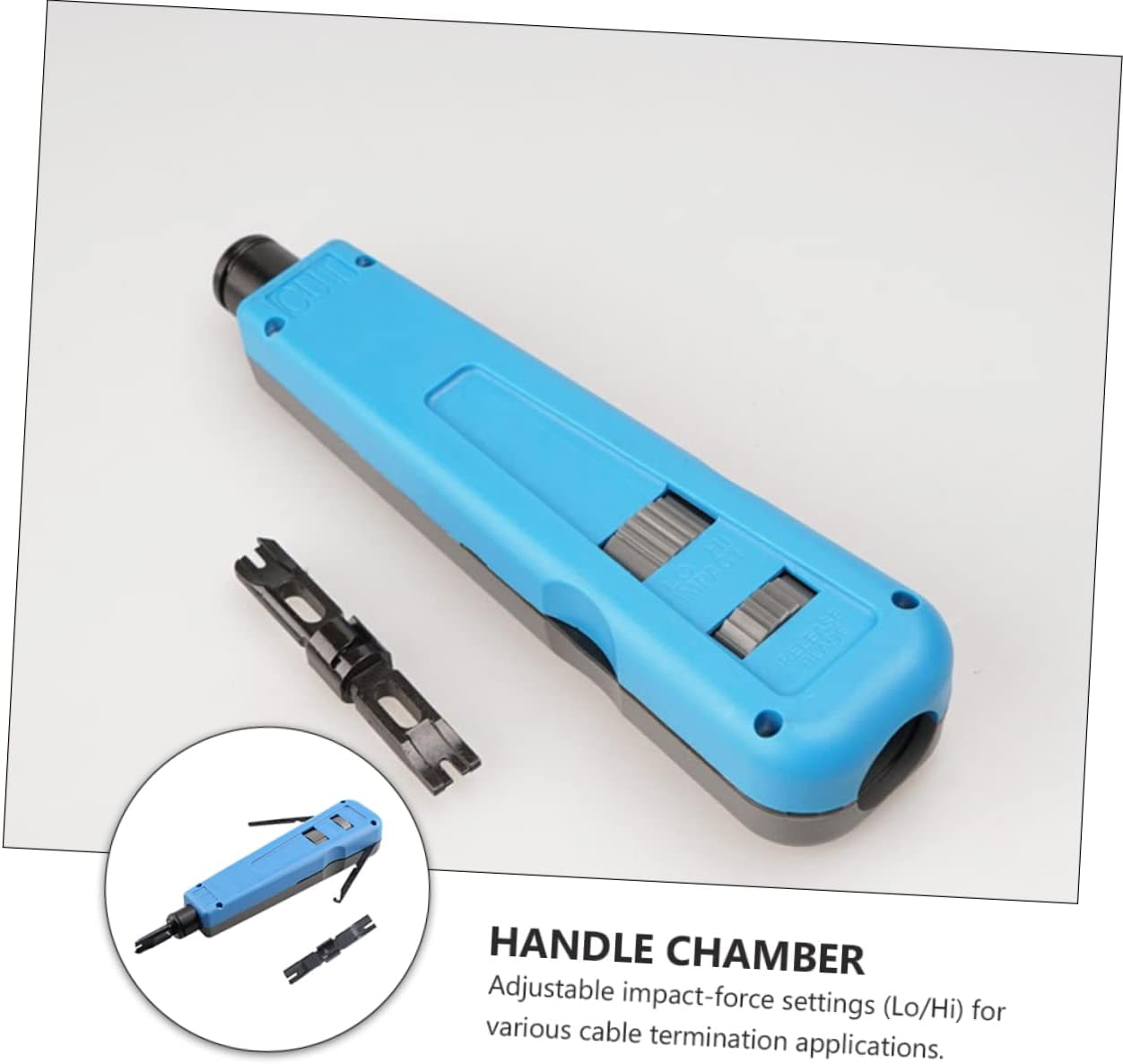 Hemobllo Punch down Impact Tool with Blades Force for Network Installation Ergonomic Grip for Easy Cable Termination for Ethernet and Telephone Applications