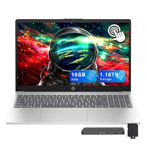 HP 15.6�C���` FHD �^�b�`�X�N���[���m�[�g�p�\�R�� Intel Core Ultra 5 125H 16GB RAM 1.16TB �X�g���[�W (1TB SSD + 160GB �h�b�L���O�X�e�[�V�����Z�b�g) Intel Arc Graphics