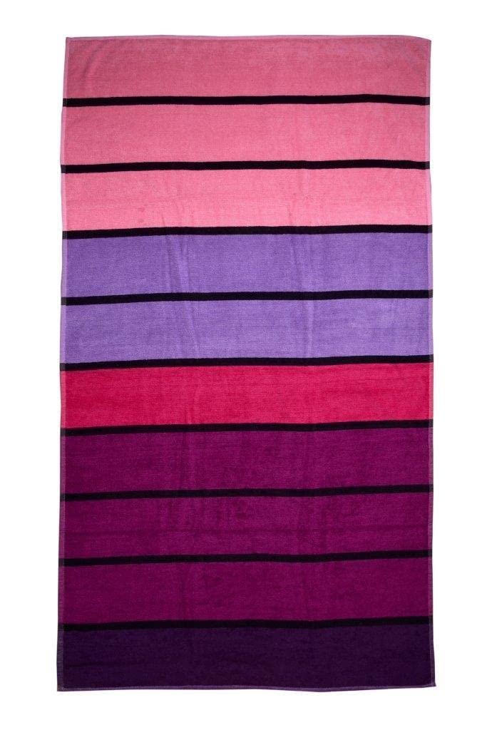 Inspire Me extra-large jumbo beach Cotton towels Lightweight Soft and Quick Dry Swim beach Towel with Multi-Options for Outdoor Traveling on Vacation (Timbberly Stripe-Pink)