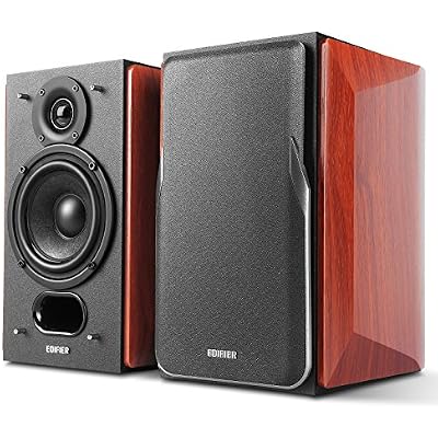 Edifier P17 Passive Shelf Speakers Pair of 2-Way Speakers with Built-in Wall Mount, Perfect for 5.1, 7.1 or 11.1 Sides/Rear Surround Setup, Requires Amplifier or Receiver for Operation