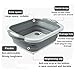 Collapsible Fold Cutting Board with Dish Tub Space Save Folding Washing Bowl Draining Basket Basin Sink Colander with Plug Chopping Slicing Board Wash Strainer for Camping Picnic BBQ Kitchen (Style-1)