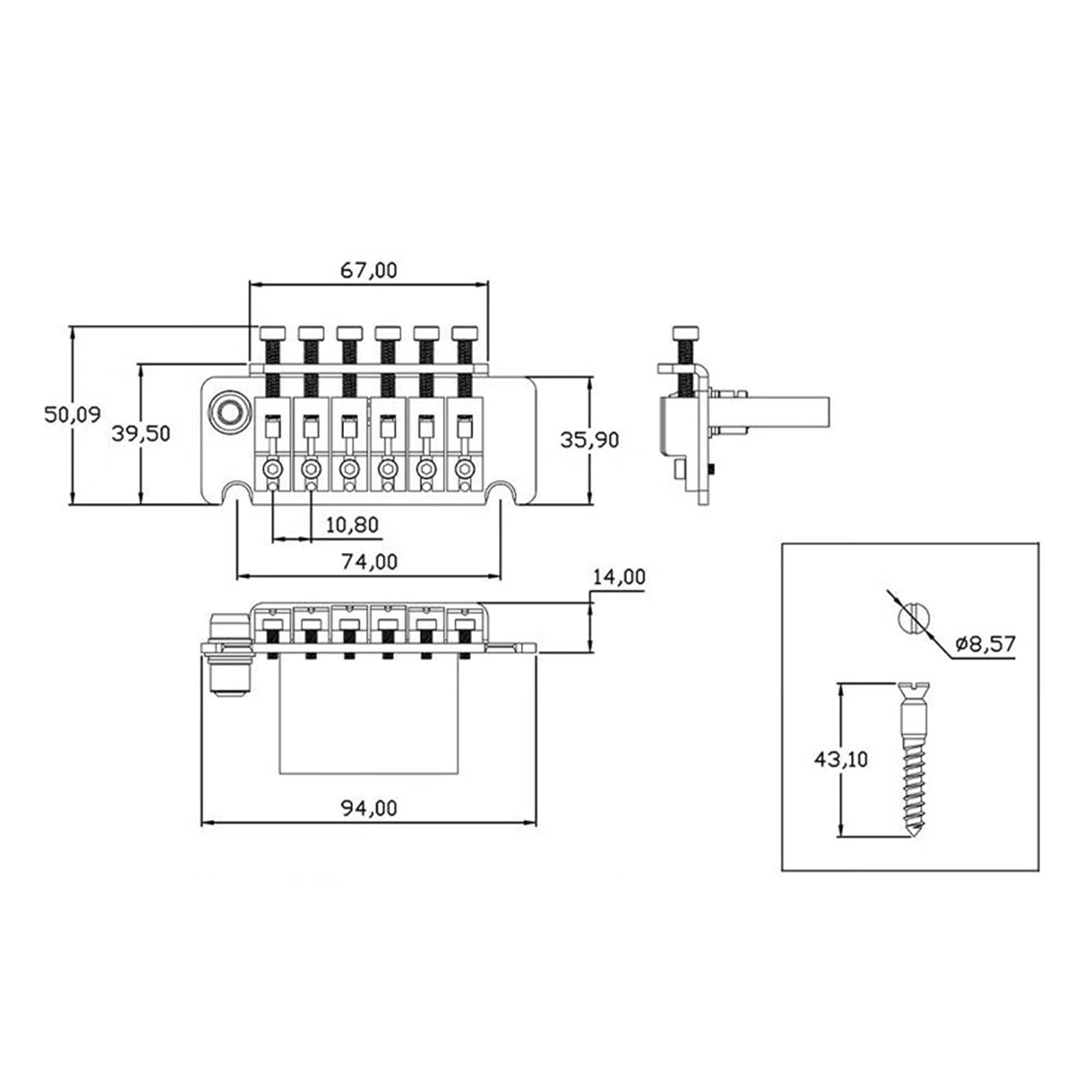 Accesorios Profesionales Para Instrumentos Trémolo De Doble Bloqueo Para Principiantes Para Puentes De Guitarra Eléctrica | Puente de guitarra(Type 1)