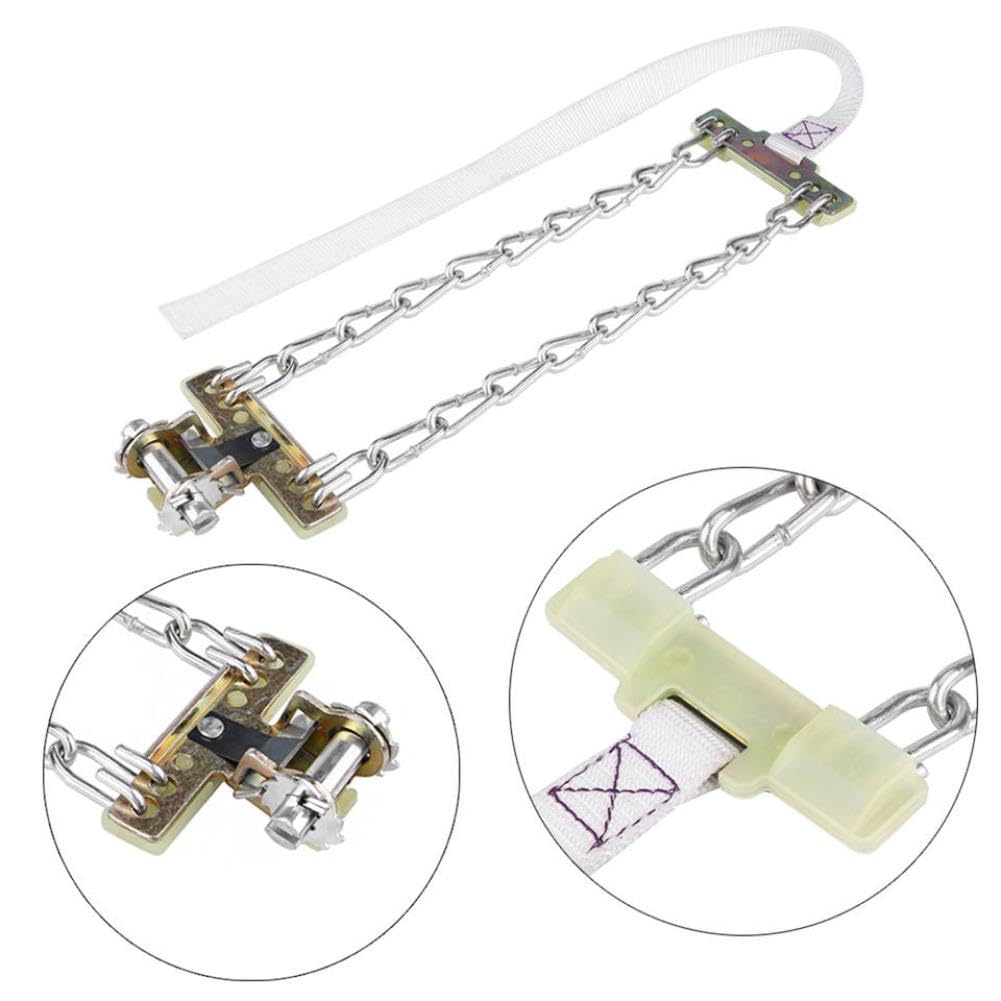 3 uds 205-225mm Antideslizante Barro Hielo Nieve Cadena de neumáticos cinturón de Seguridad de Invierno Cadenas de Nieve Antideslizantes Ajustables compatibles con Coche