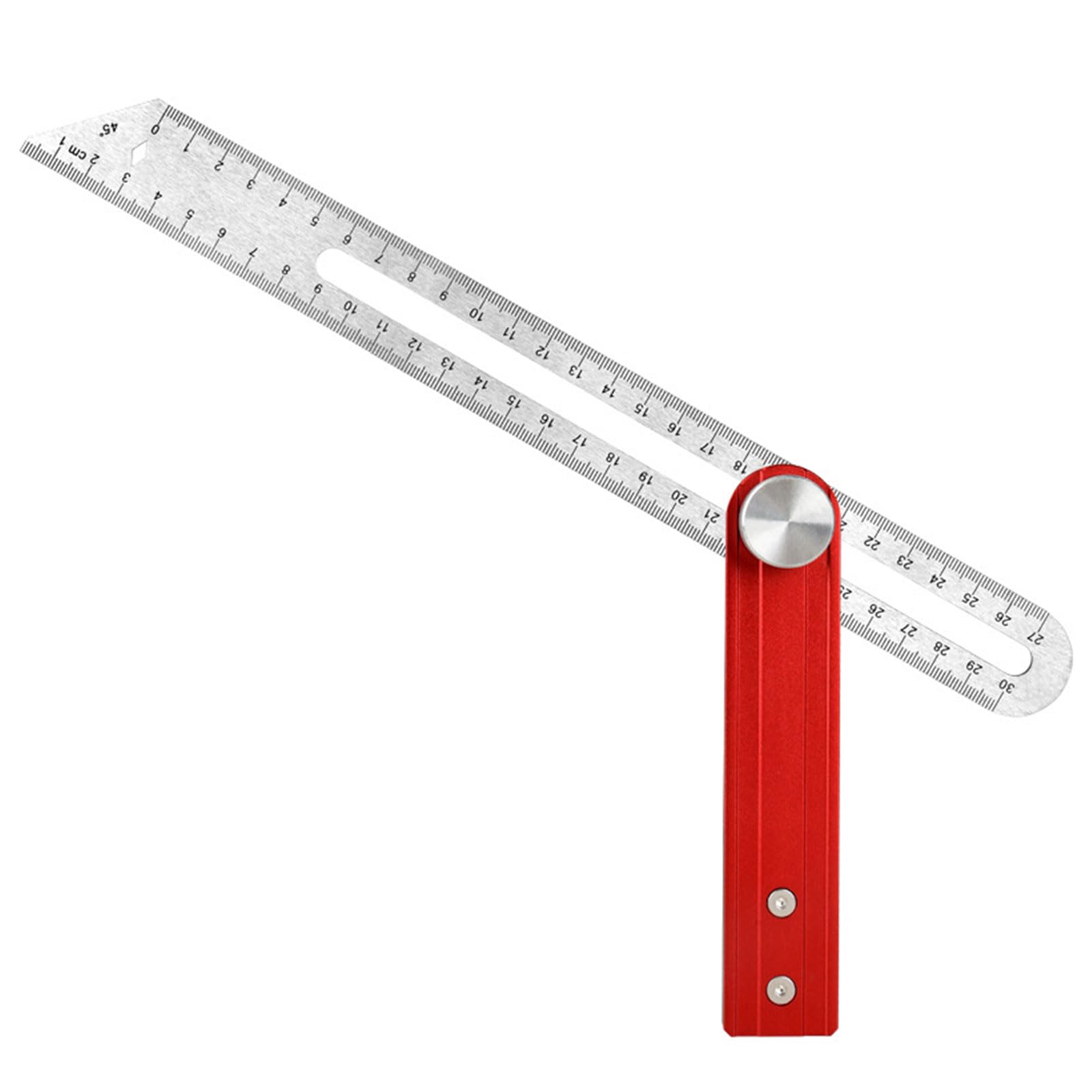 Accuracy Aluminum Woodworking Square Ruler with 90 & 45 Degree Angles Suitable for Accurate Marking & Measuring Aluminum Mixture Woodworking Square Flexible Combination