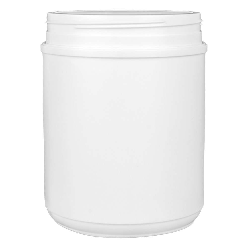 60 oz. High Definition Plastic White Canister with 120mm Neck (Cap Sold Separately) (12
