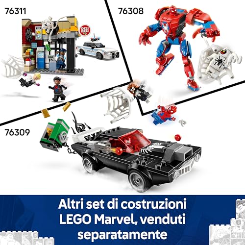 Lego | Marvel Spider-Verse: Miles Morales Contro La Macchia - Set Da Supereroi Con Edificio, Macchina Giocattolo Da Costruire E 4 Minifigure, Giochi Per Bambini E Bambine Da 9 Anni, Idea Regalo 76311 - 8