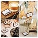 LIANHELILAI 2 Pack Wood Label Holder Stand or Recline for Tabletop Price Tag Business Data Place Card Display Small Sign Holder 3.54x2.17 inch for Store Retail Labeling Place Card