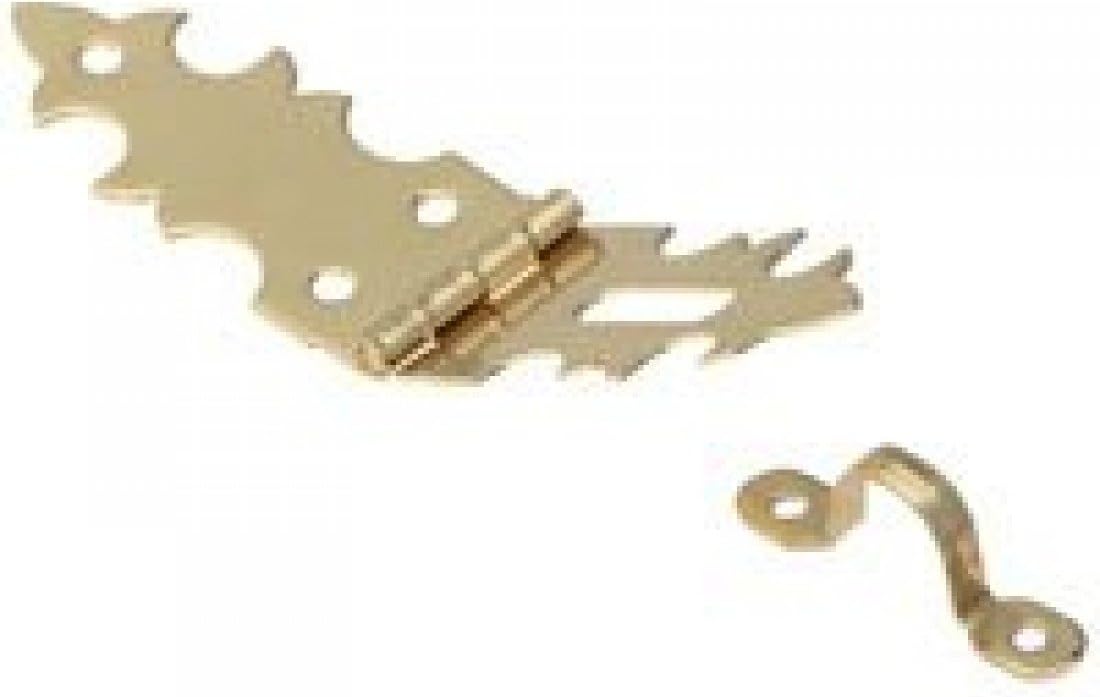 Stanley National S803-590 Stanley Hardware Solid Brass Decorative Hasp 803590