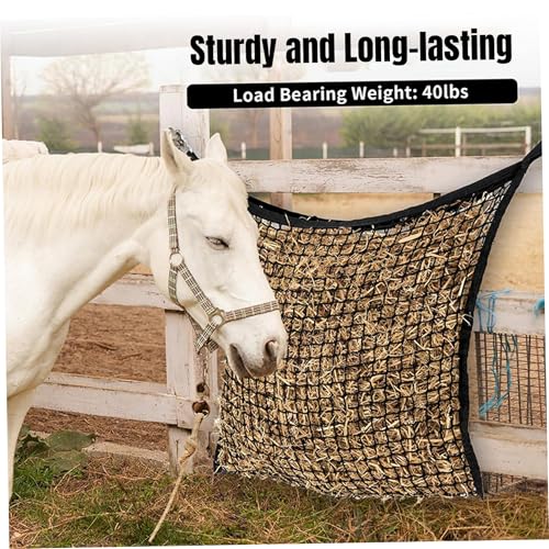 Sac à foin pour chevaux en lot de 4 filets alimentation lente 90x80cm