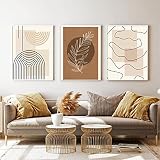 Weqao Juego de 3 Pósteres, Cuadros Decorativos, Pósteres Pared, Arte Mural, Pósteres Para el Salón, Laminas Decorativas, Sin Marco, Decoración de Pared Bohemia para Salón Dormitorio (40 x 50 cm)