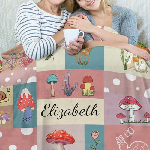 Petite couverture champignon avec prénom, idée cadeau unique - 7