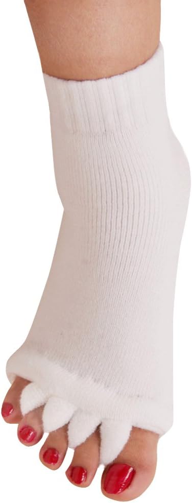 Yoga Sports GYM Five Toe Separator Socks Alignment Pain Health Massage Socks, Prevent Foot Cramps, One Pair