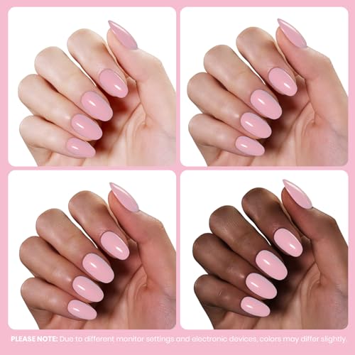 Image of Beetles Nude Pink Gel Polish - Chestnu Serenade 15ML Full Size /0.51Fl Oz, HEMA-Free Pink Nude Gel Polish, Soak Off UV LED Lamp Fall Nails Art, Manicure Salon DIY French Nails